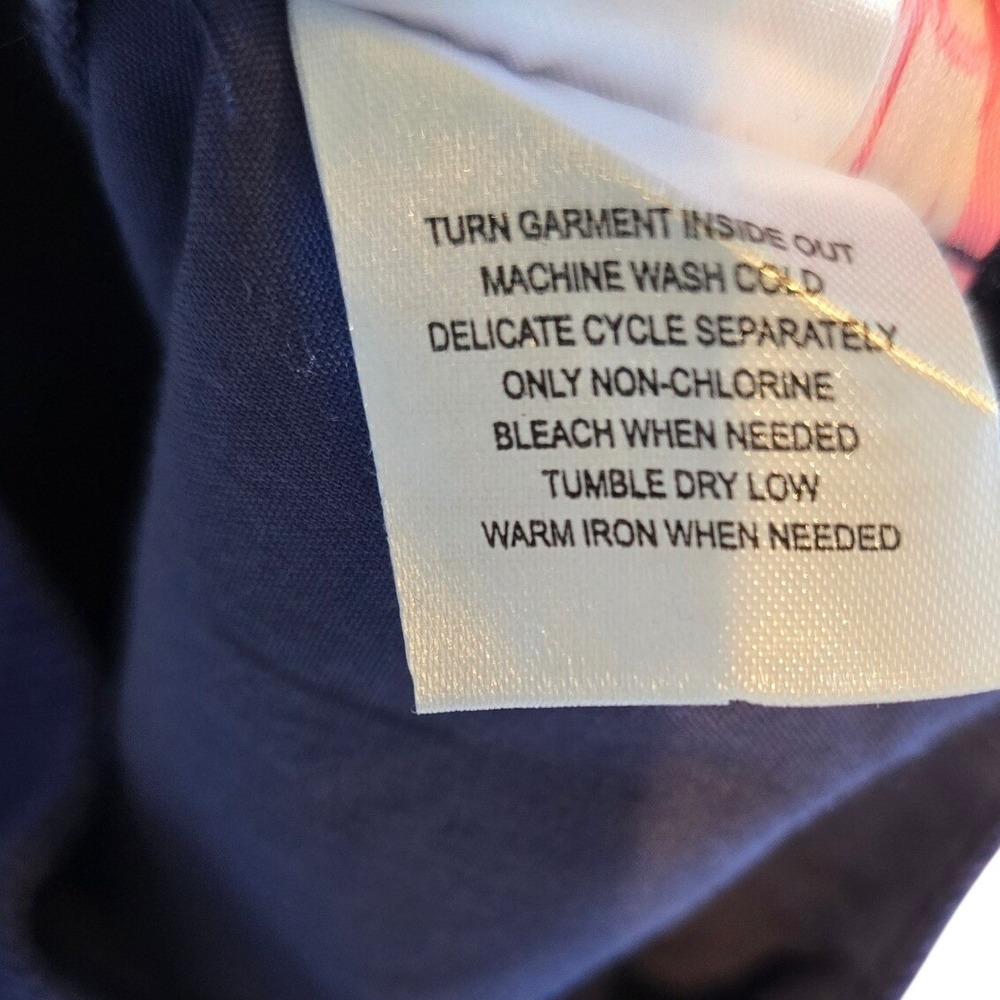Good Lad Navy Blue Corduroy‎ Floral Embroidered Jumper Dress Girls 18 Months - Picture 4 of 4